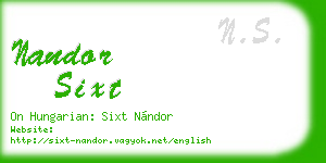 nandor sixt business card